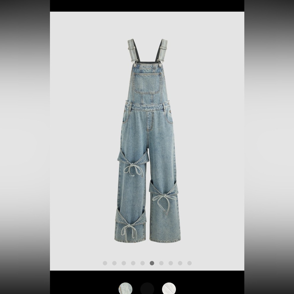 Cider Tie wrap Detail Denim Denim Overalls